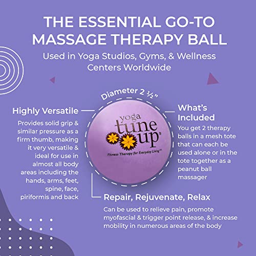 YOGA TUNE UP® Therapy Balls in Tote by Tune Up Fitness - Massage Balls for Trigger Point, Pressure Point & Myofascial Rele...