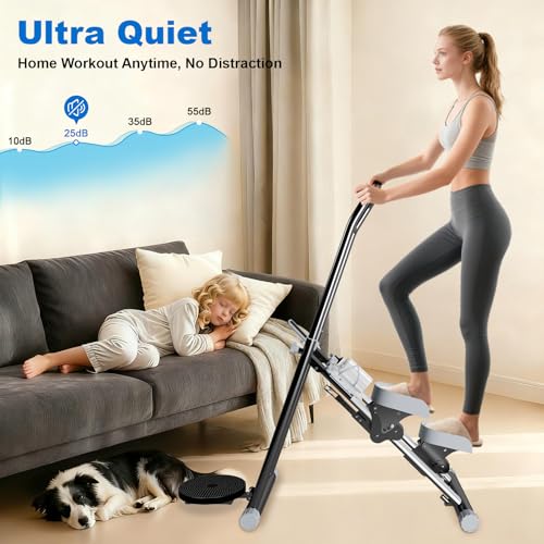 OVER SELF stairmaster Machine for Home - Stair Climber Stepper for Home Gym Exercise, Compact Folding Stair Stepper, Adjus...