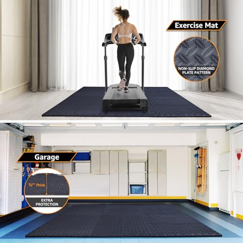 24 Pack - 1/2" Extra Thick Floor Exercise Mat for Home Gym Floor Padding for Kids - High-Density EVA Interlocking Foam Flo...