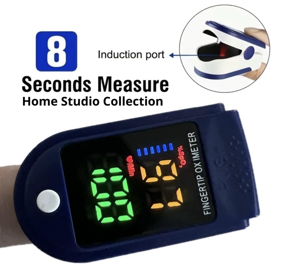 Finger Pulse Oximeter Larger Display Blood Oxygen Monitor with Batteries and Lanyard Included Fingertip Pulse Oximeter Col...