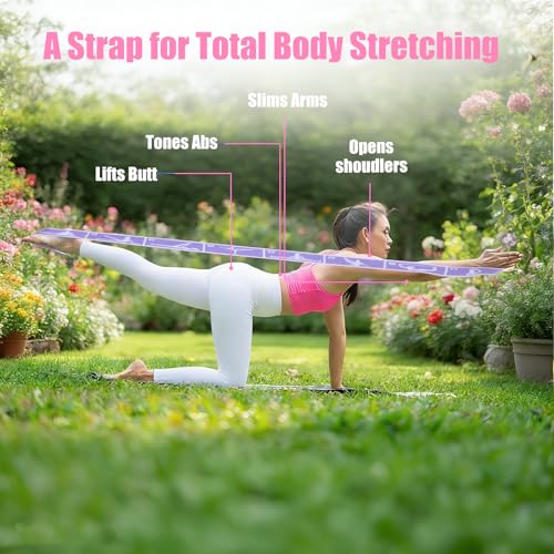 2 Pcs Kids Stretch Bands, 8 Loop Adjustable Dance Stretching Straps Practical Reusable Ballet Foot Stretcher for Children ...