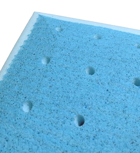 Bluewave Bedding Extra Slim Max Cool CarbonBlue Gel Memory Foam Pillow for Stomach and Back Sleepers - Thin, Flat Design w...