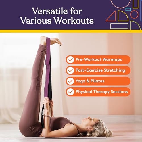 SPECIAL SUPPLIES Yoga Strap for Stretching, Stability Training, Fitness, Flexibility, Physical Therapy, Home Workout Equip...