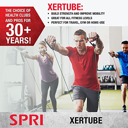SPRI Xertube Resistance Bands with Handles – All Exercise Cords Sold Separately with Home Gym Workout Fitness Door Anchor ...