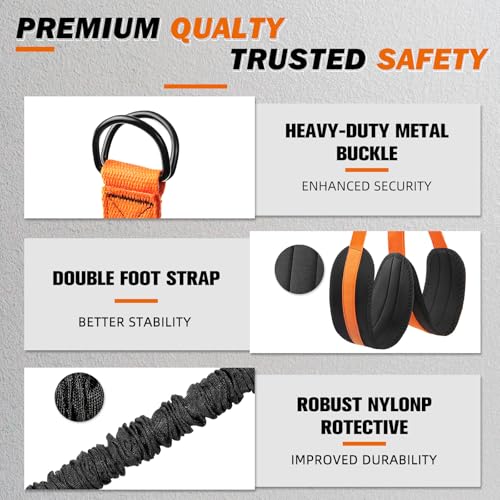 Pull Up Assistance Bands, 350lbs Heavy Duty Resistance Band for Pull Up, 4 Pull Up Bands with Two Foots Fabric Feet/Knee R...