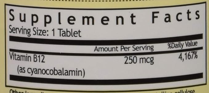 Vitamin B-12 TABS 250 MCG WMILL Size: 100