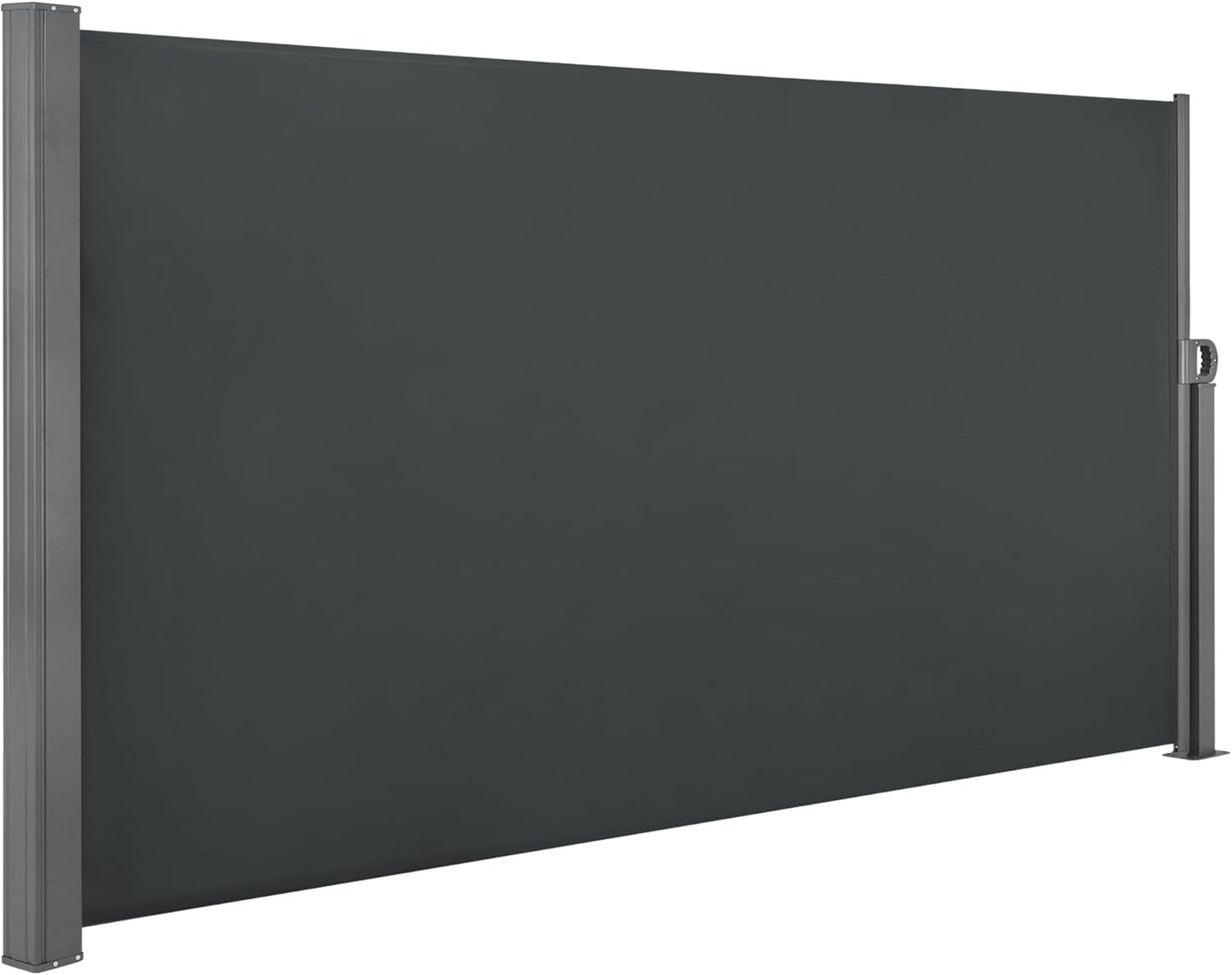 Macrout Retractable Side Awning for Patio & Balcony – Waterproof UV-Resistant Outdoor Privacy Screen, Folding Wind Block for Deck, Porch, Garden (Dark Grey, 118" x 63")