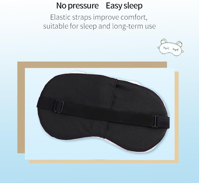 PERFECTSIGHT Dog Sleep Eye Masks, Cute Plush Sleep Eye Cover Lightweight Adjustable Eyeshade Faux Fur Mask Cover for Women Men Kids Sleep Travel Nap, Pink Puppy
