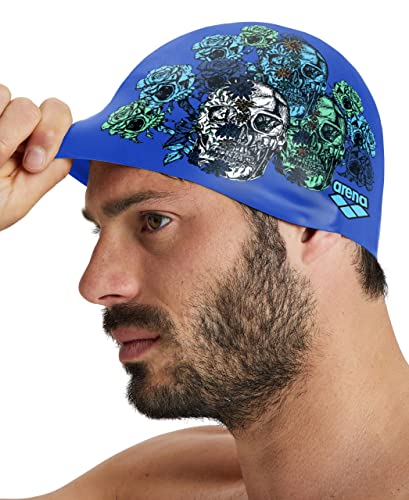 Arena Drew Kibler Collection Silicone Swim Cap Signature Edition Classic Fit for Everyday Use and Training, One Size