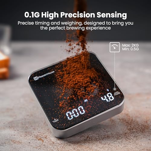 Maestri House Mini Coffee Scale with Timer, USB-C Rechargeable Espresso Scale, 2kg/0.1g Accurate Scale for Espresso and Po...