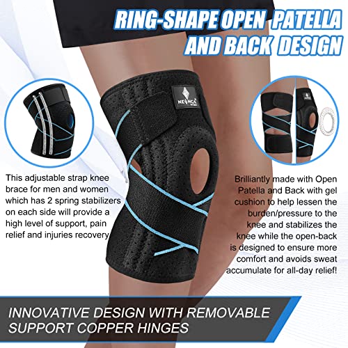 NEENCA Knee Brace for Knee Pain, Adjustable Knee Support with Patella Gel Pad & Side Spring Stabilizers, Knee Wrap for Art...