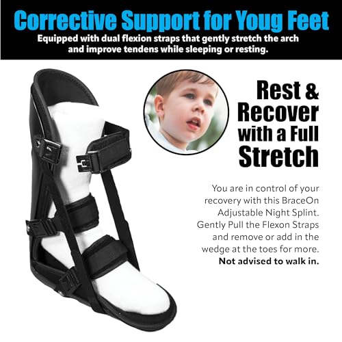 Brace On Kids Adjustable Night Splint - Pediatric Plantar Fasciitis, Achilles Tendon, Heel Spur, Injury, Foot Splint Boot ...