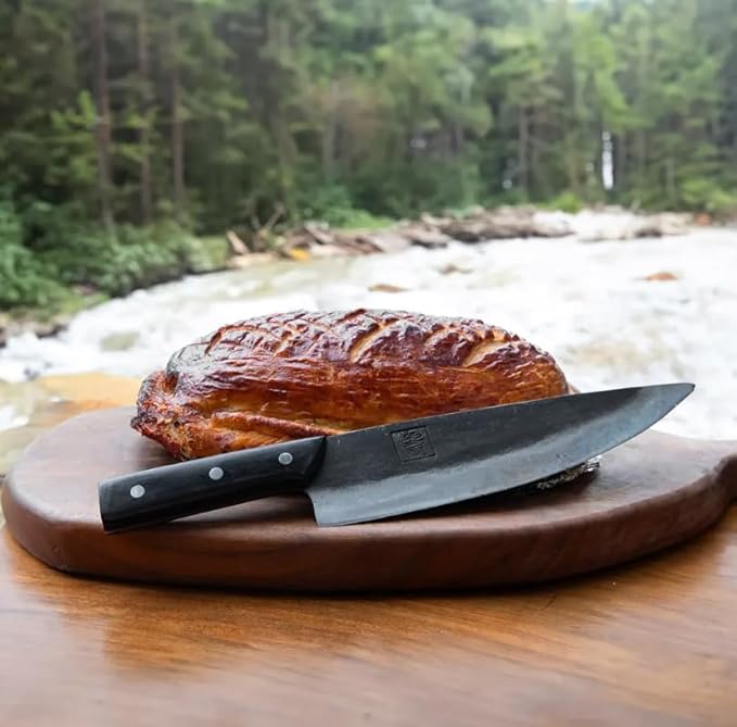 COOLINA Alpha Duo Knife Set - Lixy Cleaver & Tungsten XL Chef Knife, Hand-Forged High-Carbon Steel, Razor-Sharp, Full Tang, Ergonomic Handle
