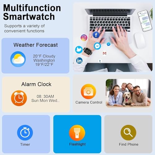 Smart Watch for Men Women(Answer/Make Calls), 2026 New 1.85" HD Smartwatch, Fitness Tracker with 110+ Sport Modes, IP68 Wa...
