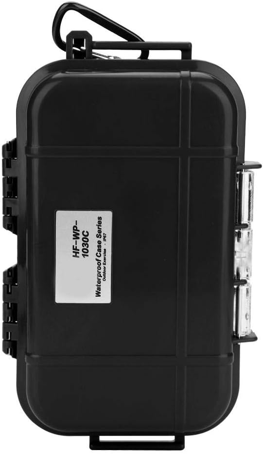 Vbestlife Plastic Waterproof Shockproof Storage Box, Floating Hard Shell Wet Dry Box Container, Marine Fishfinder Case, 4 Colors (Black)
