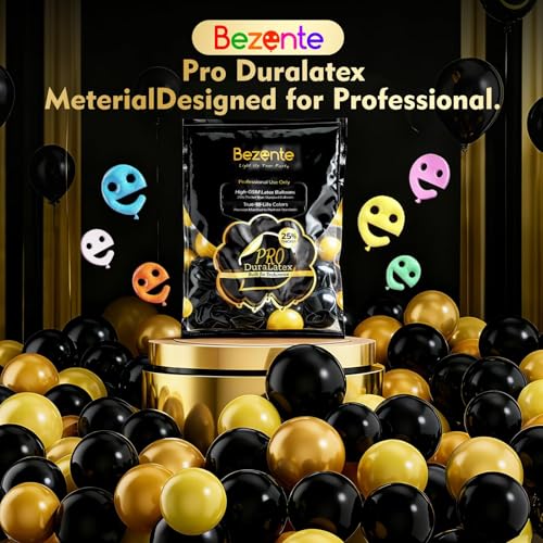 Bezente Pro Duralatex White Balloons - 100 Pack 12 inch Extra-Thick White Balloons for Long-Lasting Professional Party Dec...