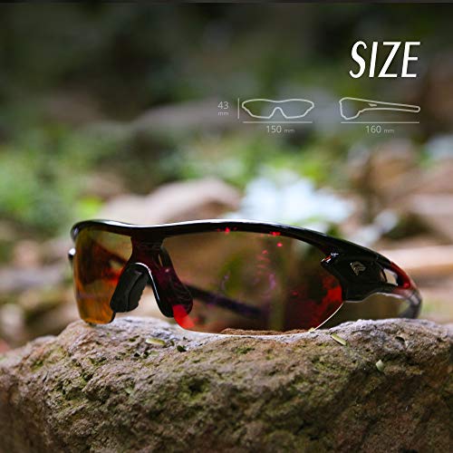 TOREGE Polarized Sports Sunglasses for Men Women Cycling Running Driving Fishing Glasses TR002