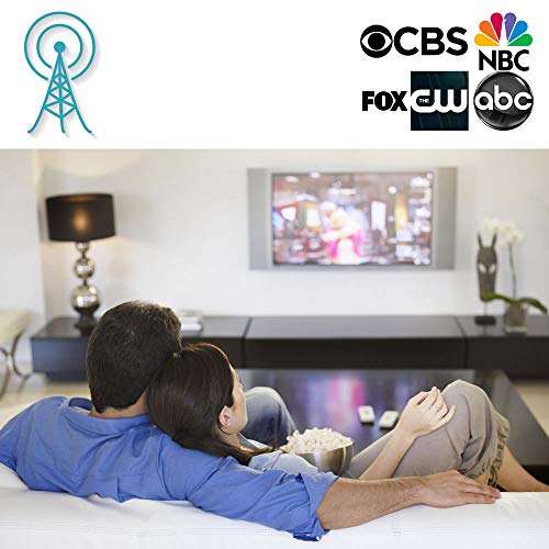 Five Star Outdoor Digital Amplified HDTV Antenna - up to 200 Mile Long Range,Directional 360 Degree Rotation,HD 4K 1080P F...