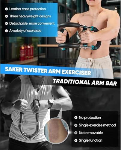LYKAN Twister Arm Trainer, 40-100lb Adjustable Chest Workout Equipment, Arm Trainer, Twister Arm Trainer, Portable Power T...