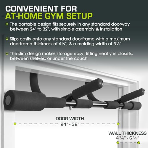 ProsourceFit Pull Up Bar for Multi Use Fitness & Home Gym Exercise