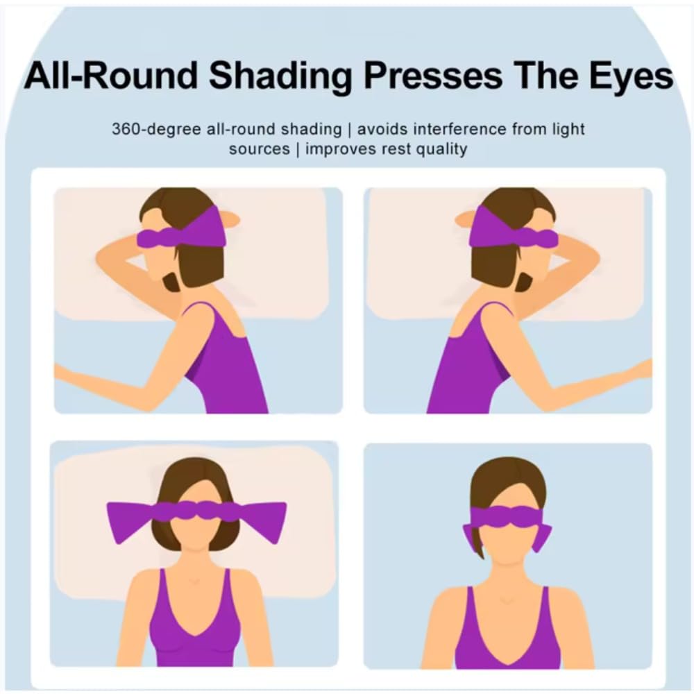 Gentle Sleep Mask, Pressure for Light Blocking & Cooling Comfort, Strap-Free for Side & Back Sleepers