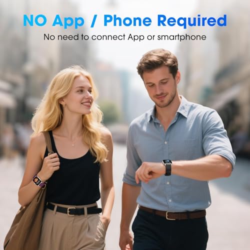 DAVIKO Pedometer Watch Senior Friendly No App/Phone Required, Waterproof Fitness Tracker Watch with Step Counter Calories/...