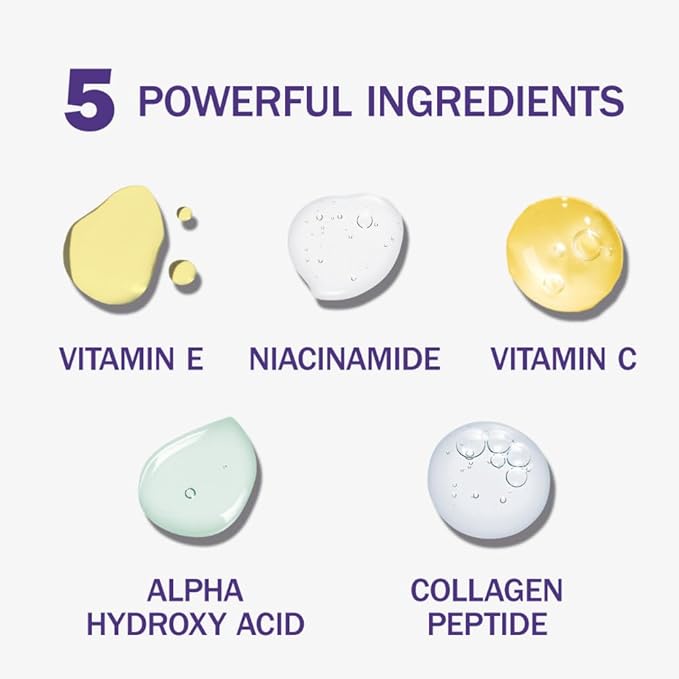 Olay Super Serum - Niacinamide, Vitamin C & E, Collagen Peptide, AHA - 5-in-1 Skin Care Benefits for Face - Healthy Glow, Brightening, Hydrating, Smoothing, Firming, Evens Tone, Anti-Aging, 1.7 Oz