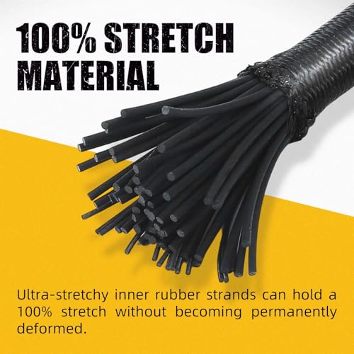 Marine Grade Bungee Cords Heavy Duty Outdoor - Bungee Cord Roll - 100% Stretch Elastic Cord and Absorbent Bungee Shock Cor...