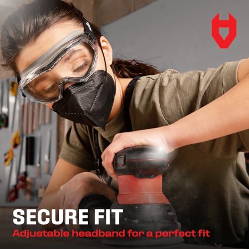 NoCry Anti Fog Safety Goggles for Men and Women with Premium Anti Scratch Coating - Vented Panoramic Lab Goggles; ANSI Z87...