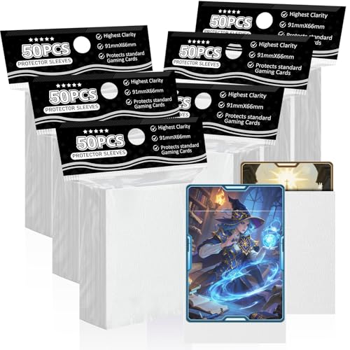 White Matte Card Sleeves for MTG, 300 Pieces Perfect Fit Standard Card Sleeves for Trading Card Sports Cards Baseball Card...