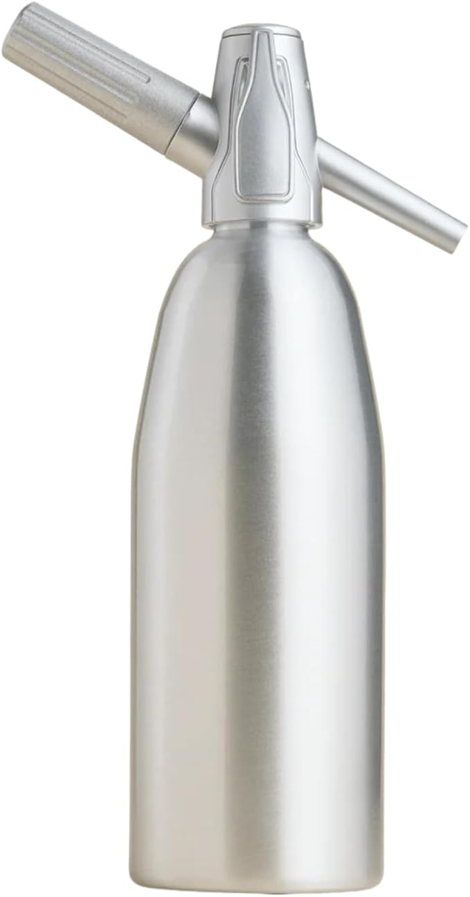 CreamRight Soda Siphon, Aluminum Sparkling Water Maker and Seltzer Bottle for Soda Water & Sodas Creation, Soda Maker Compatible with Any Standard 8g Chargers, Carbonated Water Dispenser for Cocktails