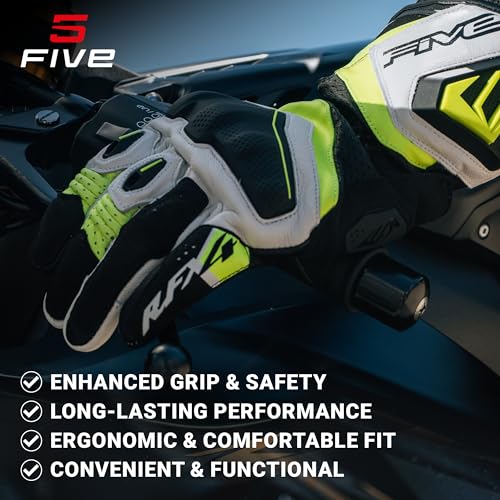 FIVE GLOVES RFX4 EVO Motorcycle Gloves for Men - Racing and Riding Gloves for Motorcycle, BMX, ATV and More