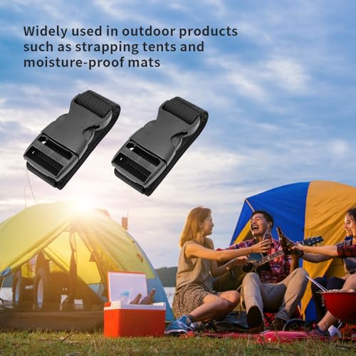 S SYDIEN 5Pcs Black Nylon Strap 1" x 47" (3.9ft) Buckle Straps with Quick Release Adjustable Straps with Buckles, Tie Down...