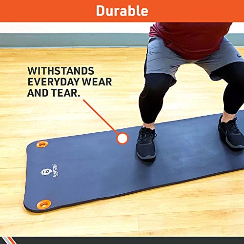 Body Sport 1/2 Inch Non-Slip Exercise Mat with Carry Strap for Men & Women - Thick Foam Surface for Yoga, Pilates, Fitnes...