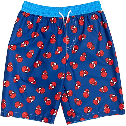 Marvel Avengers Captain America Pullover Raglan Swim Cap & Swim Trunks Bathing Suit & Short Sleeve Rash Guard Swim Shirt