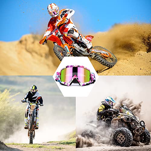 JAMIEWIN Motocross Goggles - ATV Dirt Bike Motorcycle UTV MX Offroad Riding Goggles with Anti UV, Dustproof, Anti Fog Lens...