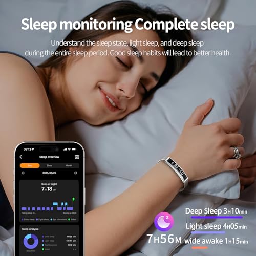 LICNPHLL Smart Bracelet,Activity&Fitness Trackers,Touch Screen/Sleep Tracker/Heart Rate/Blood Oxygen,5ATM Waterproof,Multi...