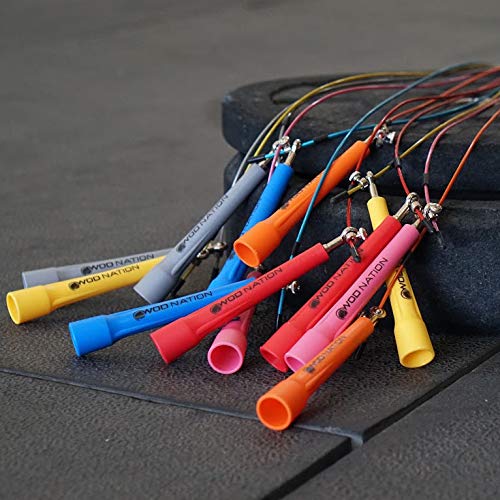 WOD Nation Adjustable Speed Jump Rope For Men, Women & Children - Blazing Fast Fitness Skipping Rope Perfect for Boxing, M...