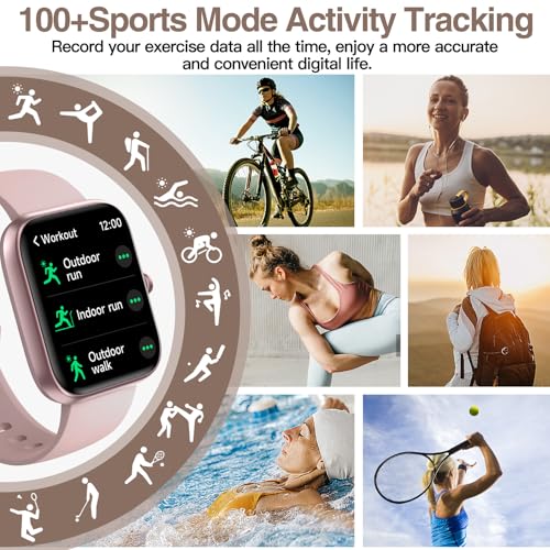 Smart Watch for Women Men with Bluetooth Call, Alexa Built-in Smartwatch, 1.83"DIY Dial Fitness Watch with Sleep Heart Rat...