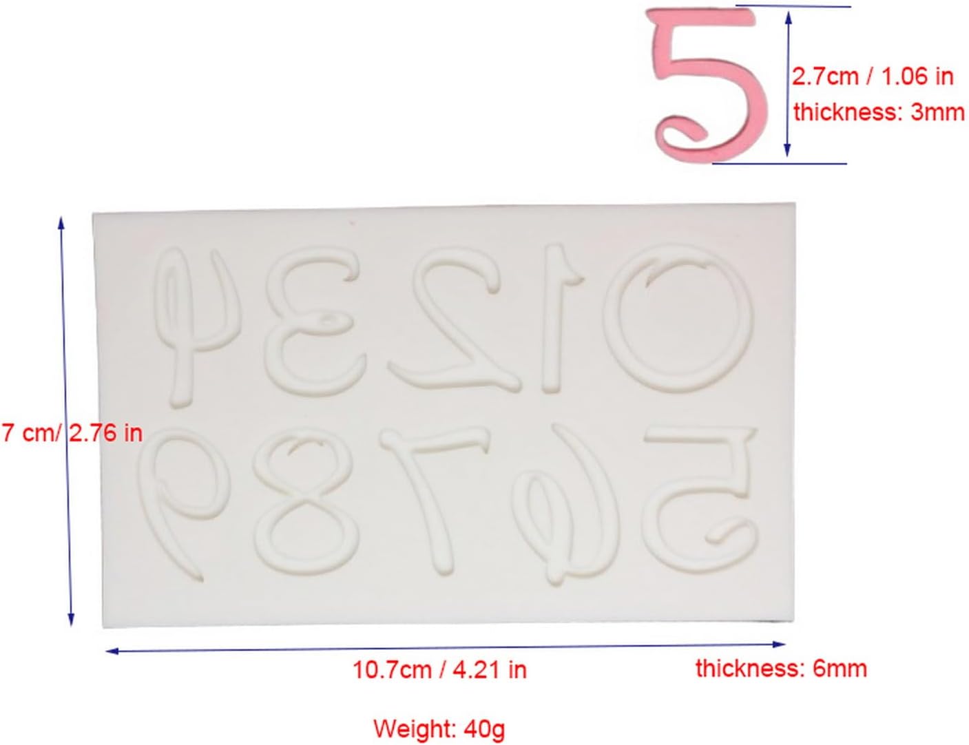 Stylish English Alphabets/Letters & Numbers Silicone Molds For Fondant Cake, Gum paste, DIY Cake Decorations (Cartoon)