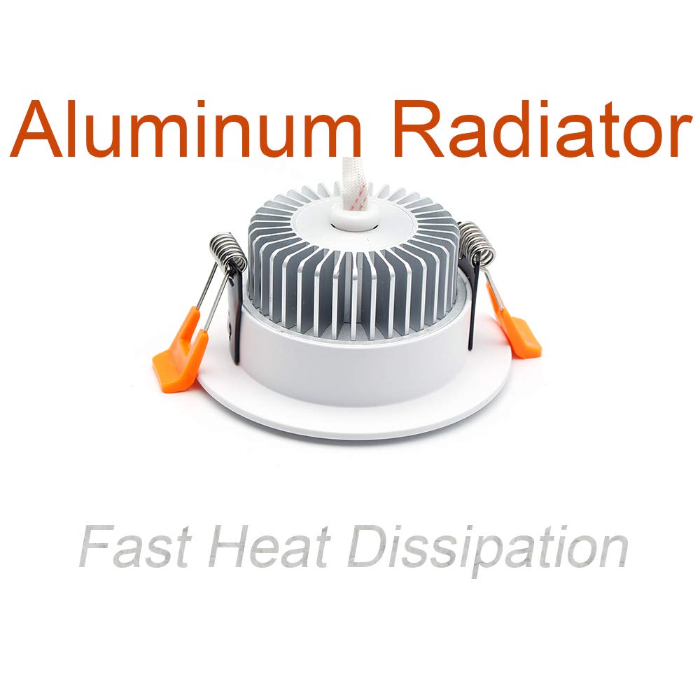 LEDLightsWorld 2.5 Inch Dimmable LED Recessed Lighting 5W Retrofit Downlight 3000K Warm White 10 Pack