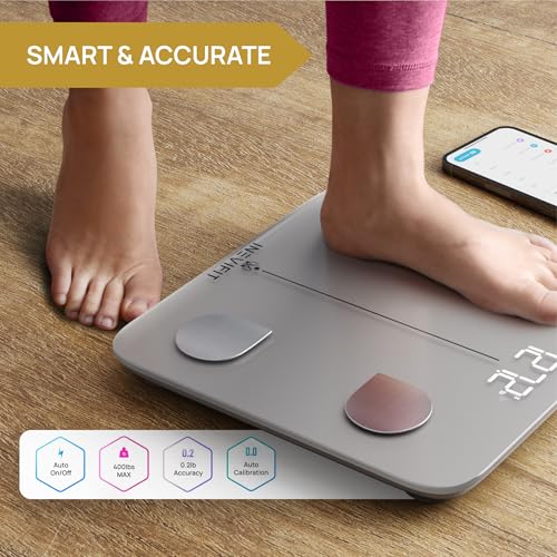 INEVIFIT Smart Body Fat Scale, Highly Accurate Bluetooth Digital Bathroom Body Composition Analyzer, Measures Weight, Body...