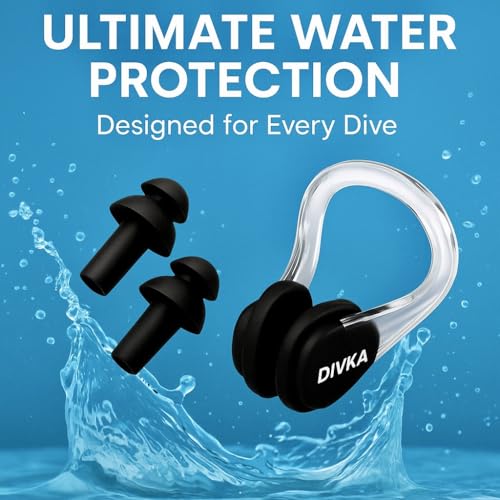 DIVKA 2 Pack Silicone Swim Caps for Women and Men – Waterproof Long Hair Swimming Caps for Adults – Stretchy Comfortable D...