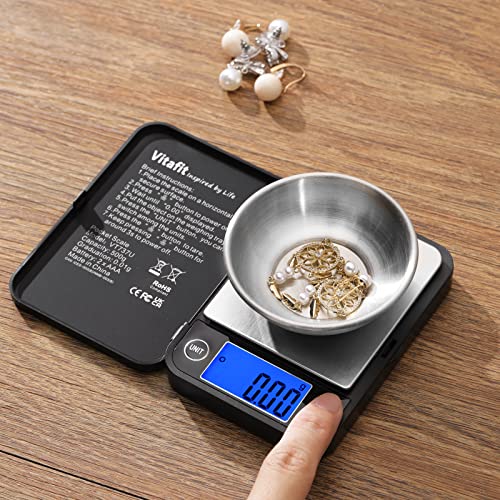 Vitafit 500g Digital Pocket Scale,High Accuracy Assured by Scale Professional Factory Since 2001, Gram Scale 0.01g for Mul...