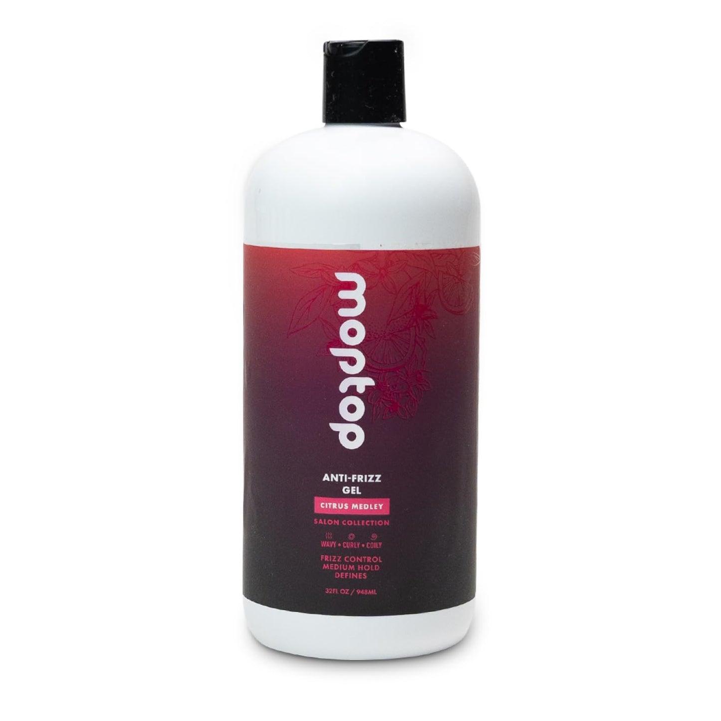MopTop Salon Anti Frizz Hair Gel - Salon Quality Curl Defining Gel to Enhance Wavy, Curly and Kinky-Coily Hair, Medium Hold, For