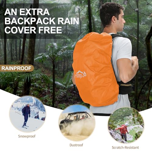 IX INOXTO Hiking Backpack, 26L/40L Waterproof Hiking Daypack with 3L Water Bladder and Rain Cover, Lightweight Travel Camp...