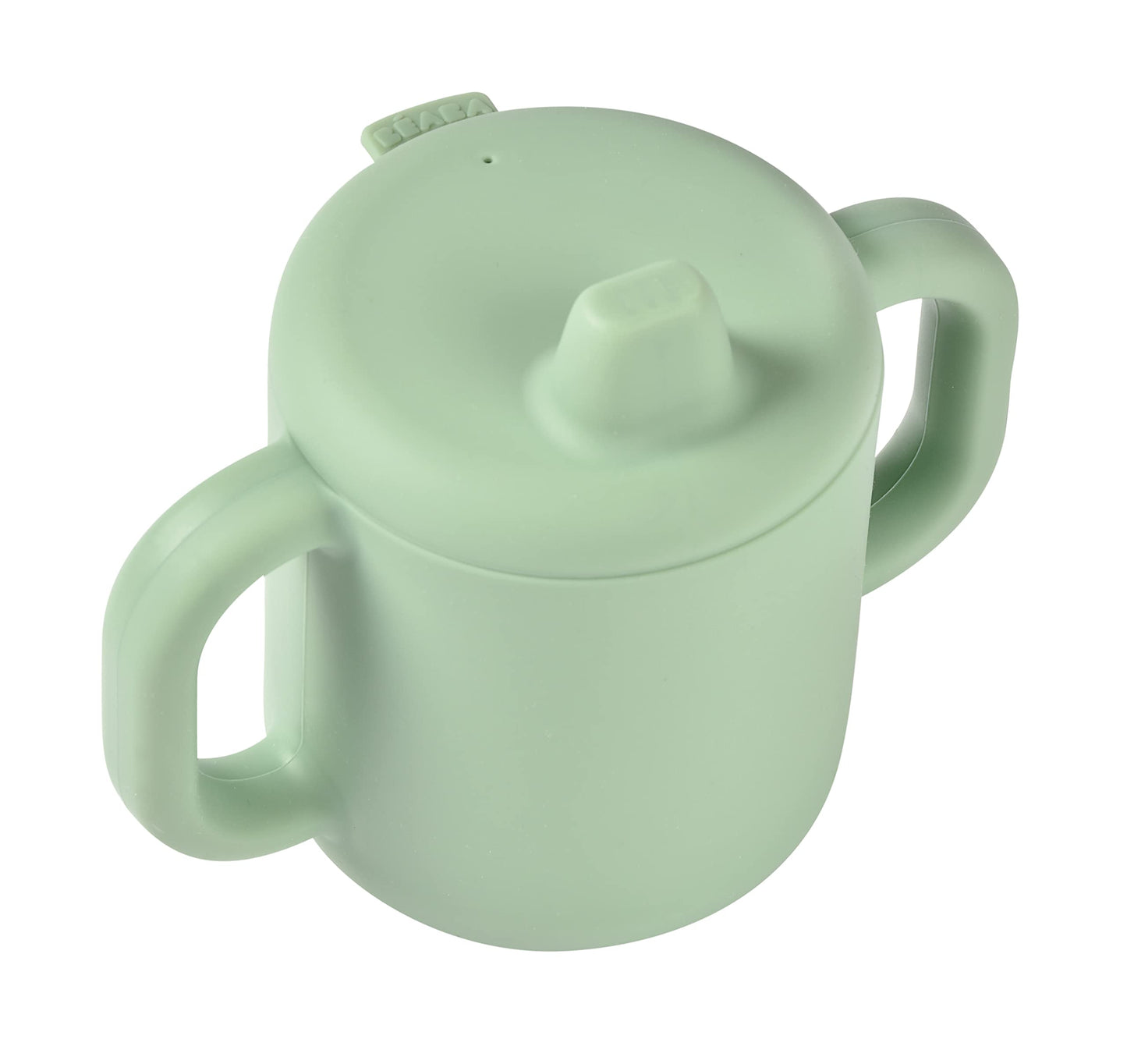 Beaba Silicone Sippy Cup, 5.5 oz, Silicone Material, Leakproof Lid, for Baby Toddler, Sage