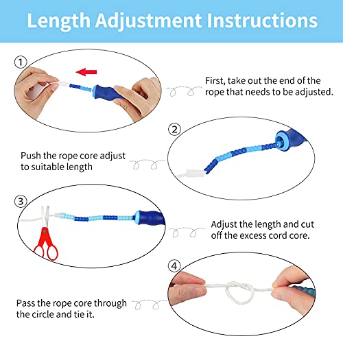 Leeboom Jump Rope, Adjustable Length Tangle-Free Segmented Soft Beaded Skipping Rope, Fitness Jump Rope for Kids, Man, and...