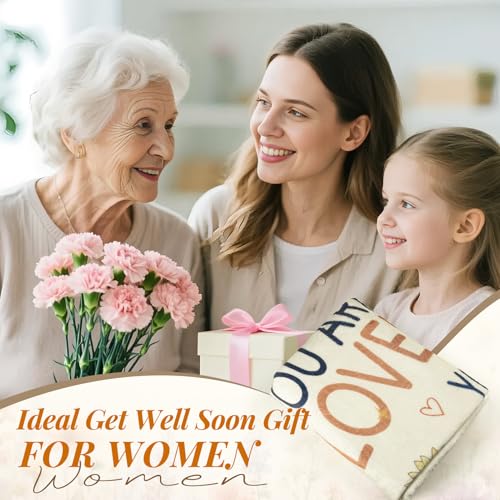 Get Well Soon Gifts for Women Mom After Surgery, Hug Healing Blanket Breast Cancer Care Warm Gift for Patient, Inspiration...