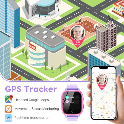 cjc 4G Smart Watch for Kids with GPS Tracker, Globally Applicable, Texting and Calling, Kids Watch for Ages 4-12 - Include...